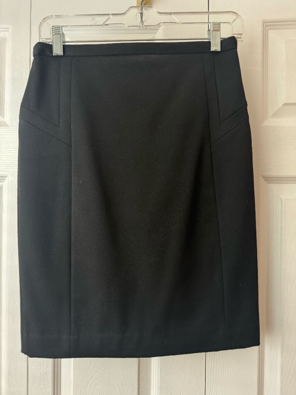 Express Design Studio Black Tailored Pencil Skirt with Front Slit | Size 2